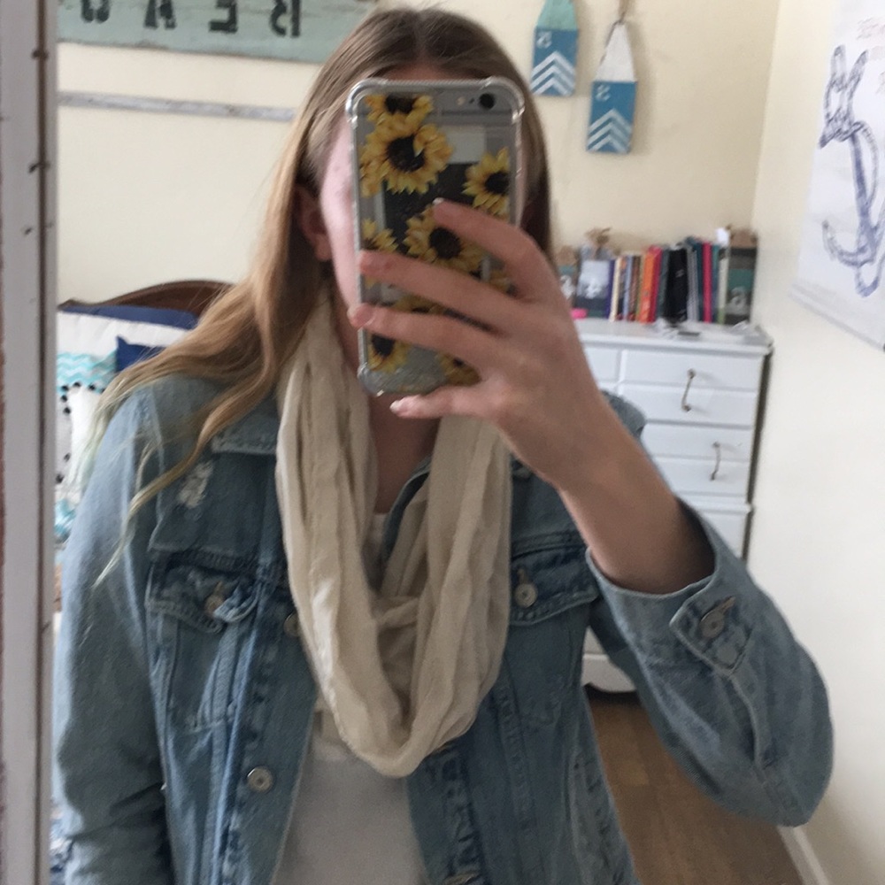 White Infinity Scarf